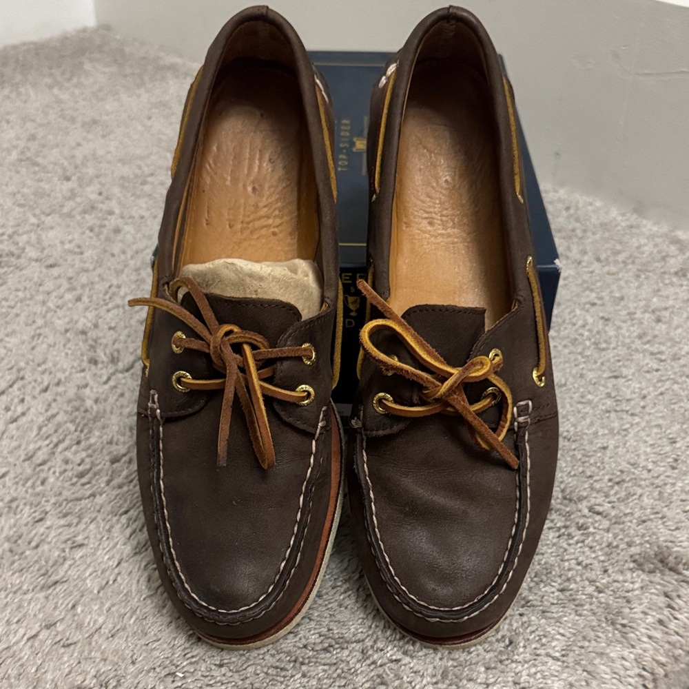 Sperry Gold Cup Dark Brown Leather Boat Shoes